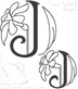 Flower Initial J