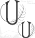 Flower Initial U